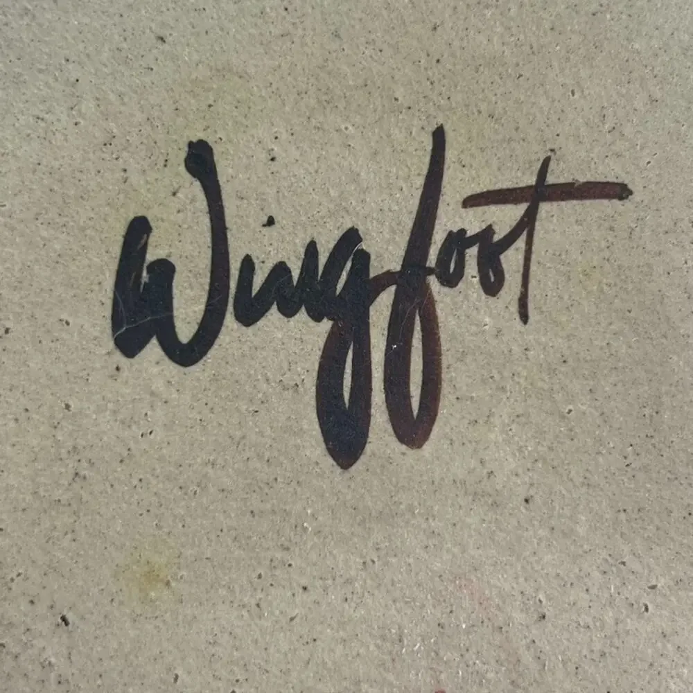 Wingfoot Signed Studio Art Pottery Bowl Glazed 9x4